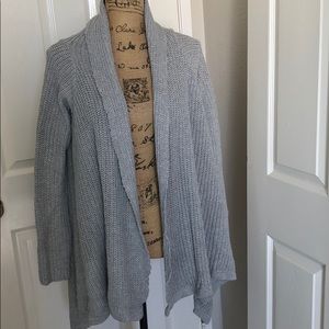 NWT Gray open front cardigan SZ M